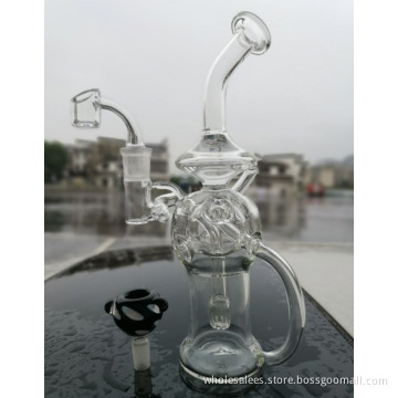 Glass Beaker Bong Showerhead Perc Recycler Dab Rig egg Water Pipes Oil Rigs Bubbler Smooth Pipe With Quartz Banger Or Bowl